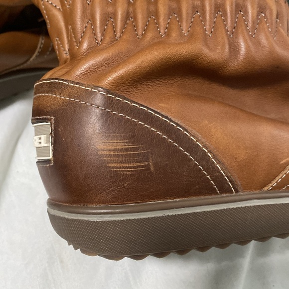 Sorel Women's Brown Firenzy Ruched NL1656-256 Leather Lace Up Winter Boots Sz 8 - Picture 12 of 14